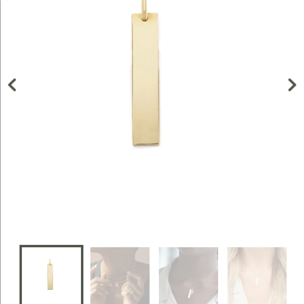 Melanie auld gold (solid) 14kt bar charm - brand new